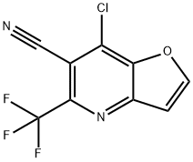 Furo[3,2-b]pyridine-6-carbonitrile, 7-chloro-5-(trifluoromethyl)- 结构式