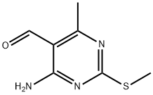 4-氨基-6-甲基-2-(甲基硫基)嘧啶-5-甲醛 结构式