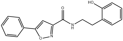 N-(2-hydroxyphenethyl)-5-phenylisoxazole-3-carboxaMide 结构式