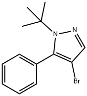 1 -叔丁基-4-溴- 5 -苯基- 1H -吡唑 结构式