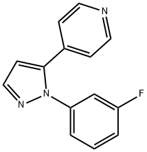 4 - (1 - (3 -氟苯基)-1H -5-吡唑基)吡啶 结构式