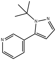 3 - (1 -叔丁基-1H -5-吡唑基)吡啶 结构式