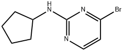 (4-溴嘧啶-2-基)环戊胺 结构式