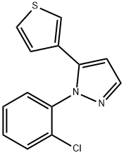 1 - (2 -氯苯基)-5 - (3-噻吩基)- 1H -吡唑 结构式