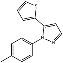 5 - (2-噻吩基)- 1 -对甲苯基- 1H -吡唑 结构式