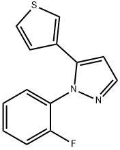 1 - (2 -氟苯基)-5 - (3-噻吩基)- 1H -吡唑 结构式