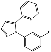 2 - (1 - (3 -氟苯基)-1H -5-吡唑基)吡啶 结构式