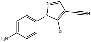 5-溴-1-(4-氨基苯)-1H-吡唑-4-甲腈 结构式