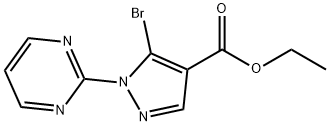 5-溴-1-(2-嘧啶基)-1H-吡唑-4-羧酸乙酯 结构式