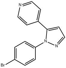 4 - (1 - (4 -溴苯基)-1H -5-吡唑基)吡啶 结构式