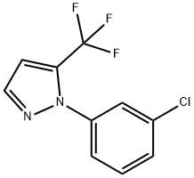 1 - (3 -氯苯基)-5 - (三氟甲基)- 1H -吡唑 结构式