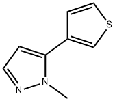 1 -甲基- 5 -(3-噻吩基)- 1H -吡唑 结构式