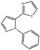 2 - (1 -苯基-1H -5-吡唑基)噻唑 结构式