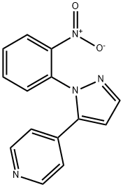 4 - (1 - (2 -硝基苯基)-1H -5-吡唑基)吡啶 结构式