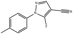 5-氟-1-甲苯-1H-吡唑-4-甲腈 结构式