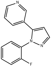 3 - (1 - (2 -氟苯基)-1H -5-吡唑基)吡啶 结构式