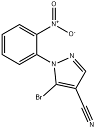 5-溴-1-(2-硝基苯基)-1H-吡唑-4-甲腈 结构式