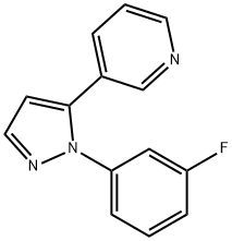 3 - (1 - (3 -氟苯基)-1H -吡唑-5基)吡啶 结构式