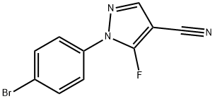 5 -氟- 1 -(4 -溴苯基)- 1H -吡唑-4-甲腈 结构式