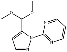 2 - (5 - 二甲氧基甲基-1H -1-吡唑基)嘧啶 结构式