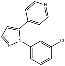 4 - (1-(3 -氯苯基)-1H -5-吡唑基)吡啶 结构式