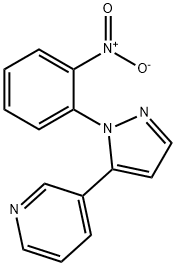 3 - (1 - (2 -硝基苯基)-1H -5-吡唑基)吡啶 结构式
