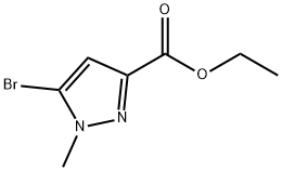 5-溴-1-甲基-1H-吡唑-3-羧酸乙酯 结构式