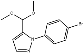 1 - (4 -溴苯基)-5 - 二甲氧基甲基- 1H -吡唑 结构式
