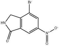 4-溴-6-硝基-异吲哚啉-1-酮 结构式