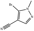 5 - 溴- 1-甲基-1H -吡唑-4 - 腈 结构式