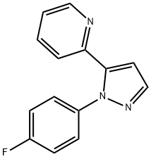2 - (1 - (4 -氟苯基)-1H -5-吡唑基)吡啶 结构式