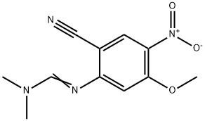 N' - (2 -氰基- 5 -甲氧基- 4 -硝基苯基)- N,N -二甲基甲酰胺 结构式