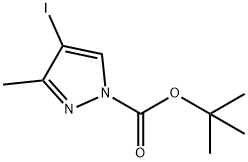 4-碘-3-甲基-1H-吡唑-1-甲酸叔丁酯 结构式