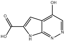 4-羟基-7H-吡咯并[2,3-C]哒嗪-6-羧酸 结构式