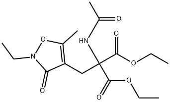 ETHYL 2-ACETAMIDO-2-ETHOXYCARBONYL-3-(2-ETHYL-5-METHYL-3-OXOISOXAZOLIN-4-YL)PROPIONATE 结构式