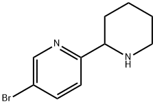 5-溴-2-(哌啶-2-基)吡啶 结构式