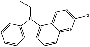 11H-Pyrido(3,2-a)carbazole, 3-chloro-11-ethyl- 结构式