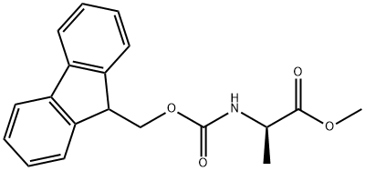 D-Alanine, N-[(9H-fluoren-9-ylmethoxy)carbonyl]-, methyl ester 结构式