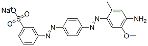3-[[4-[(4-Amino-5-methoxy-2-methylphenyl)azo]phenyl]azo]benzenesulfonic acid sodium salt 结构式
