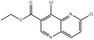乙基4,6 - 二氯-1,5 - 萘啶-3 - 羧酸 结构式