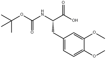 BOC-L-3,4-二甲氧基苯基丙氨酸 结构式