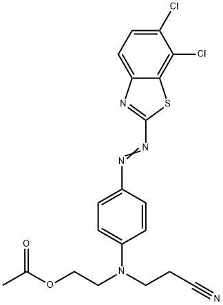 Propanenitrile, 3-[[2-(acetyloxy)ethyl][4- [(6,7-dichloro-2-benzothiazolyl)azo]phenyl]amino ]- 结构式