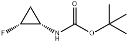 (1S,2R)-N-BOC-2-氟环丙胺 结构式