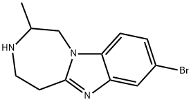 8-溴-2-甲基-2,3,4,5-四氢-1H-苯并[4,5]咪唑并[1,2-D][1,4]二氮卓 结构式