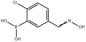 2-氯-5-(羟基亚氨基甲基)苯基硼酸 结构式