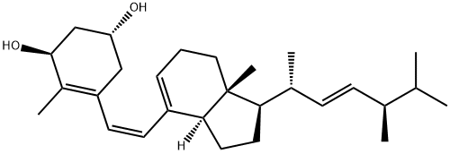 度骨化醇杂质19 (1Α-羟基前维生素D2) 结构式