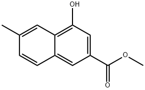 4-羟基-6-甲基-2-萘羧酸甲酯 结构式