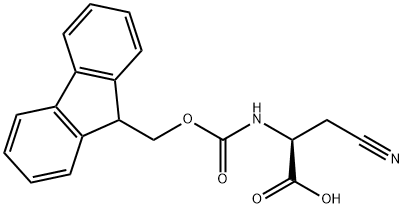 S-2-FMOC-氨基-3-氰基丙酸 结构式