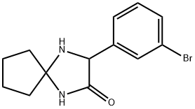 3-(3-溴苯基)-1,4-二氮杂螺[4.4]壬烷-2-酮 结构式