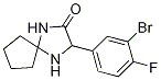 3-(3-溴-4-氟苯基)-1,4-二氮杂螺[4.4]壬烷-2-酮 结构式